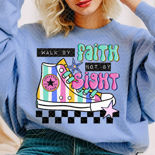 WALK BY FAITH CHECKER - DTF TRANSFER