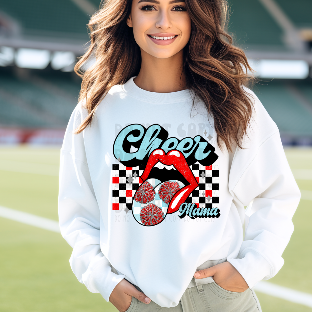 CHEER MAMA RED/BLUE - DTF TRANSFER