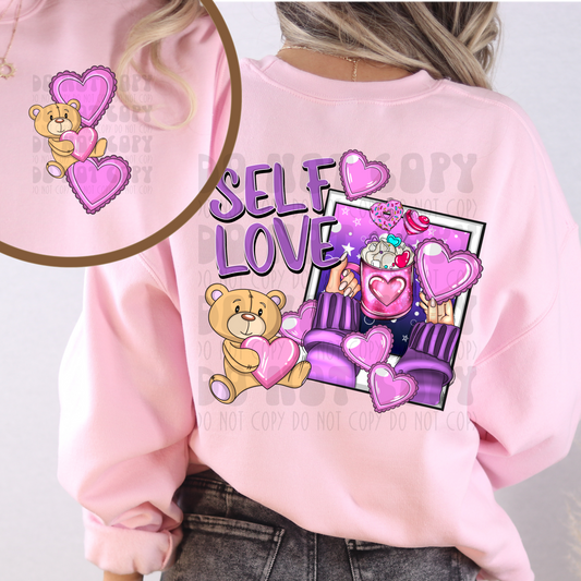 SELF LOVE VALENTINE W/ POCKET - DTF TRANSFER