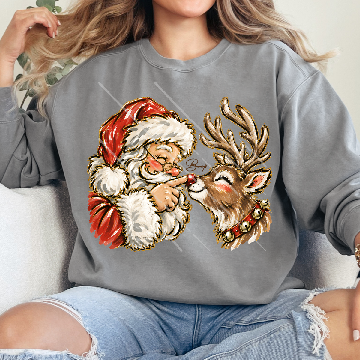 SANTA AND REINDEER BOOP - DTF TRANSFER