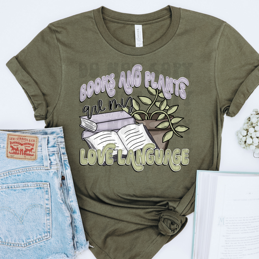 BOOKS AND PLANTS LOVE LANGUAGE - DTF TRANSFER