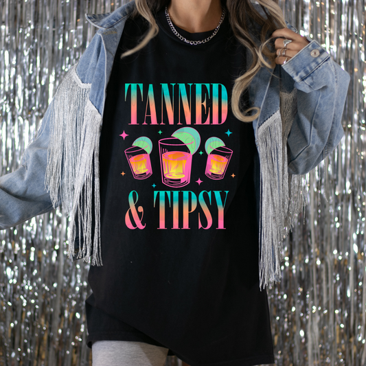 TANNED & TIPSY SHOTS - DTF TRANSFER