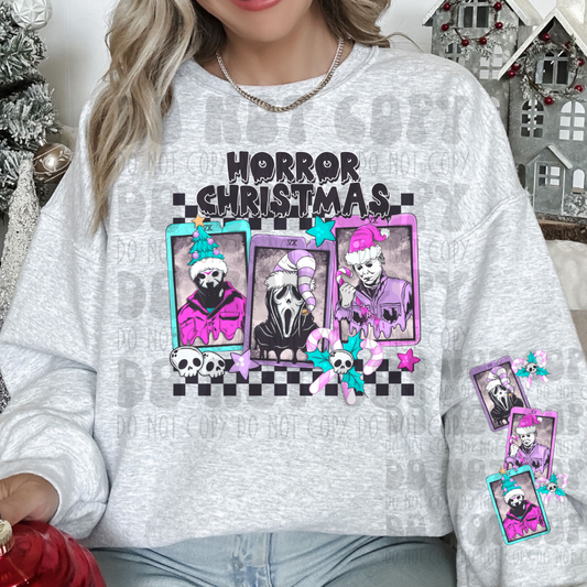 HORROR CHRISTMAS W/ SLEEVE - DTF TRANSFER