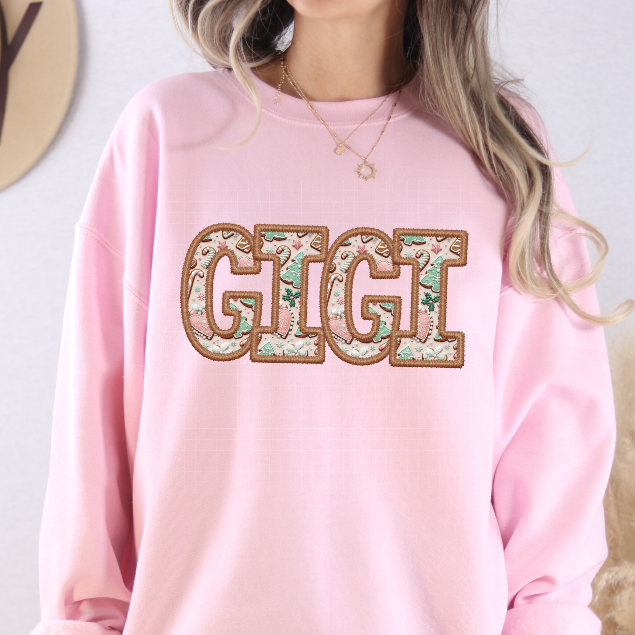 GIGI GINGERBREAD FAUX EMBROIDERY - DTF TRANSFER