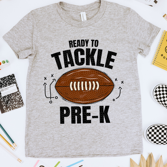 TACKLE PRE K BLK & COLOR - DTF TRANSFER