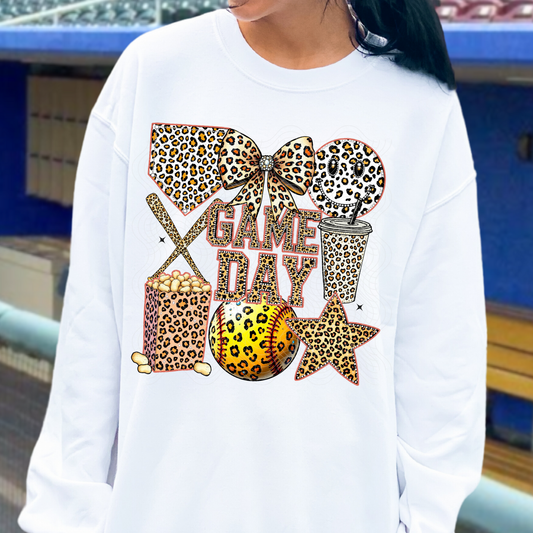 GAME DAY LEOPARD SOFTBALL - DTF TRANSFER