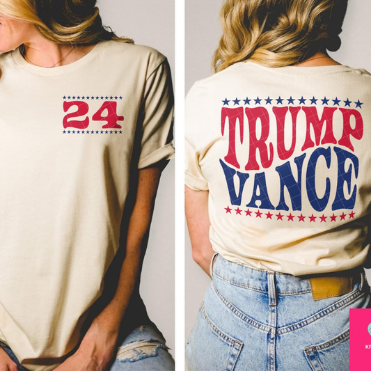T.V. WAVY TEXT 24 W/POCKET - DTF TRANSFER