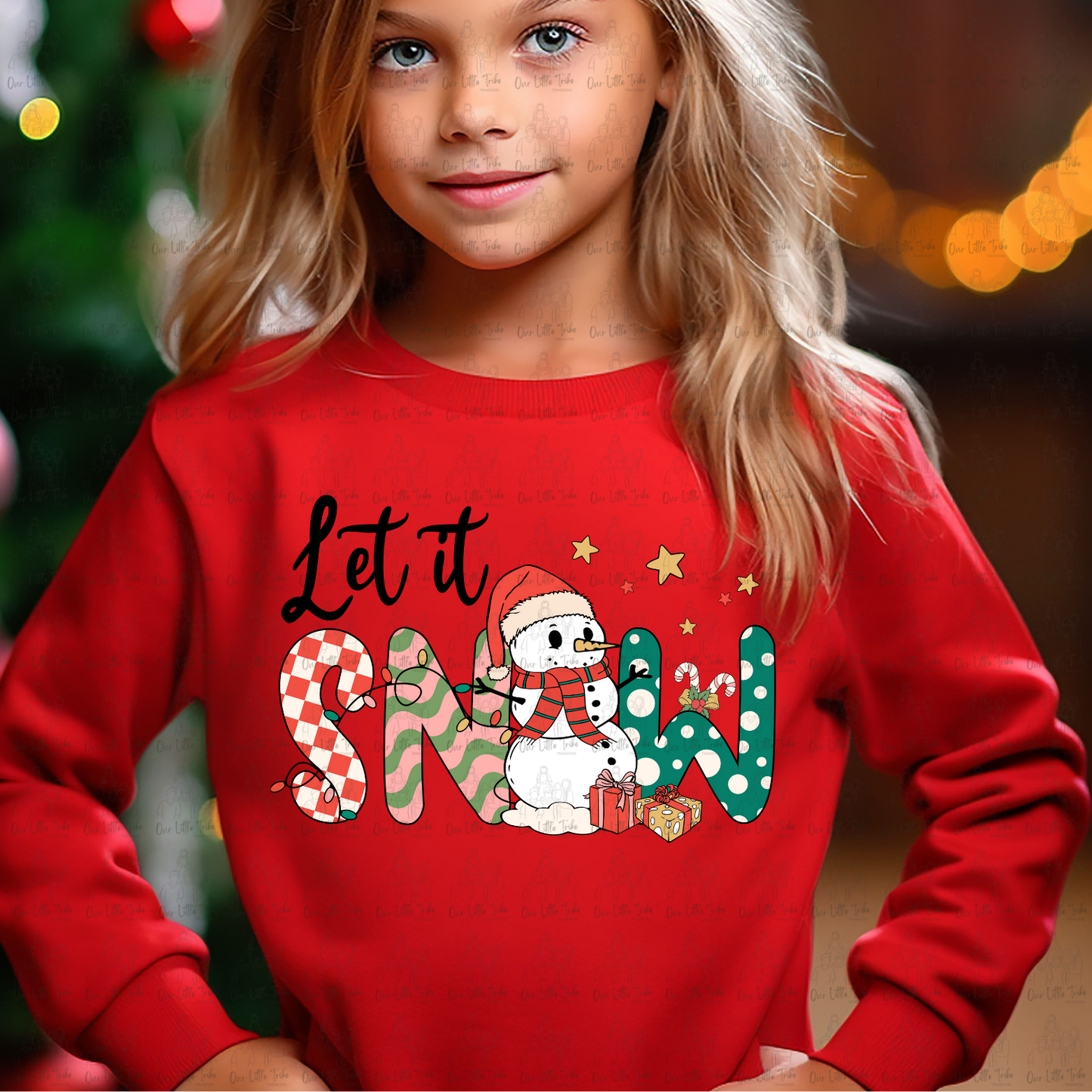 LET IT SNOW SNOWMAN - DTF TRANSFER