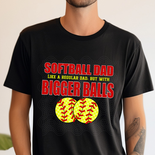 SOFTBALL DAD YELLOW TEXT - DTF TRANSFER