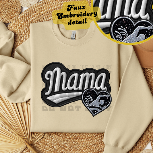 MAMA FAUX EMBROIDERY SWIM - DTF TRANSFER