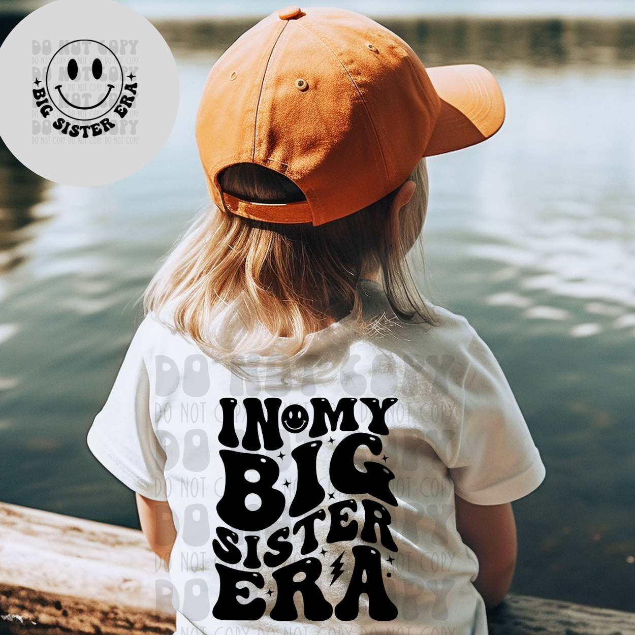 BIG SISTER ERA W/POCKET BLACK - DTF TRANSFER