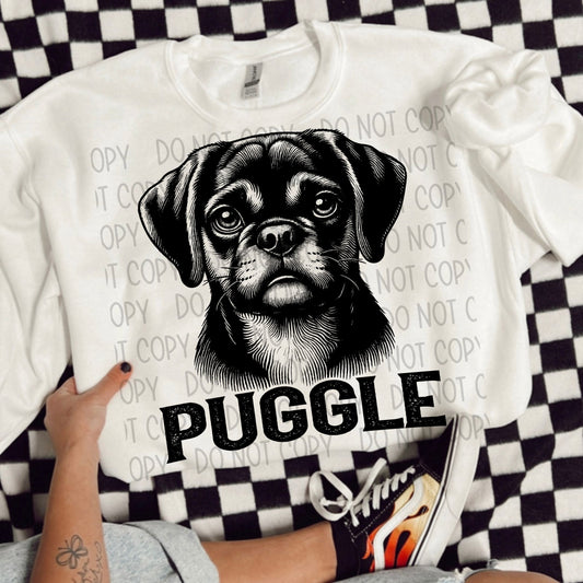 PUGGLE DOG - DTF TRANSFER