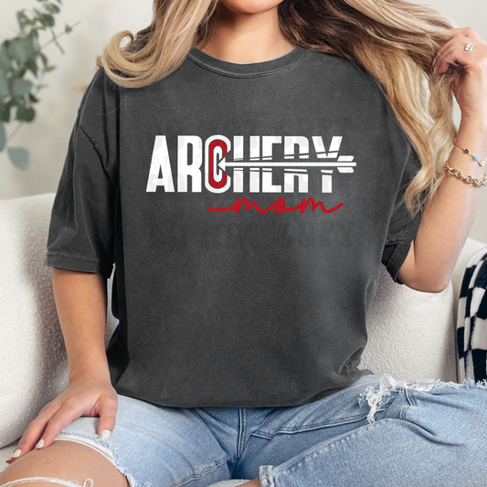 ARCHERY MOM ARROW WHITE - DTF TRANSFER