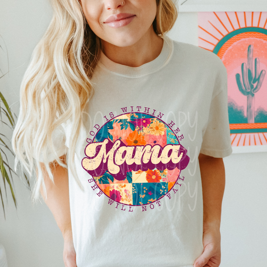 MAMA FLORAL - DTF TRANSFER