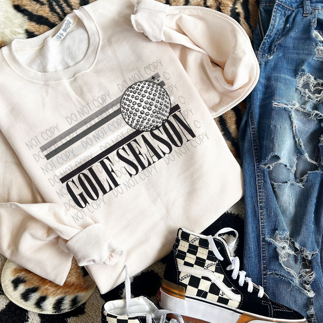 RETRO STRIPE GOLF SEASON - DTF TRANSFER