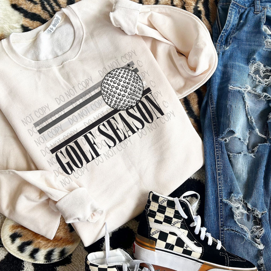 RETRO STRIPE GOLF SEASON - DTF TRANSFER