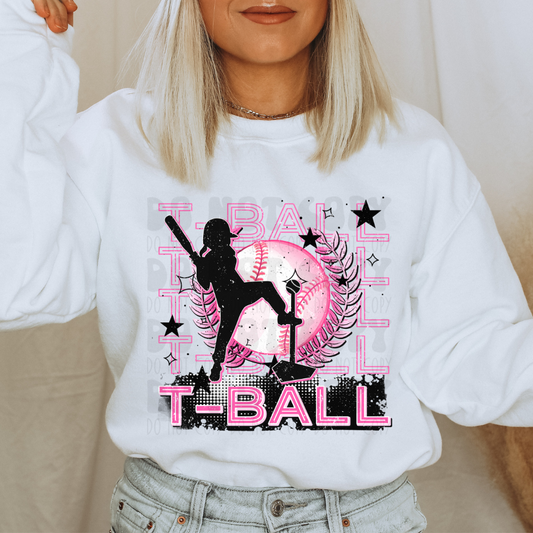 TBALL VINTAGE PINK - DTF TRANSFER