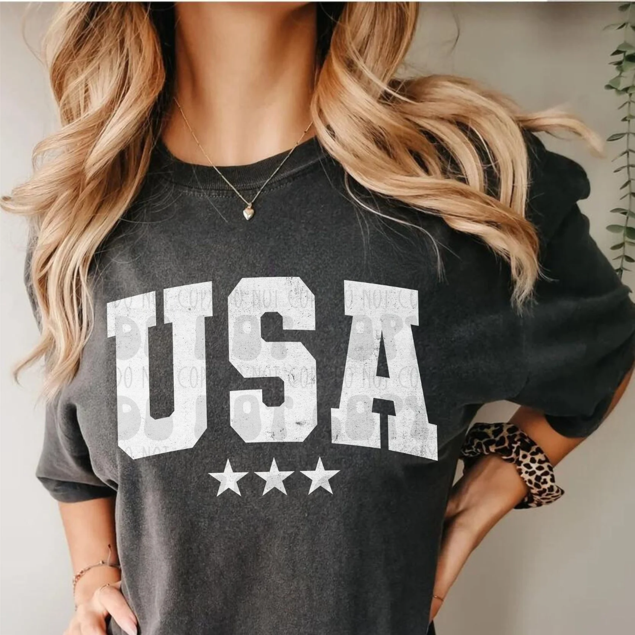 USA WHITE DISTRESSED - DTF TRANSFER