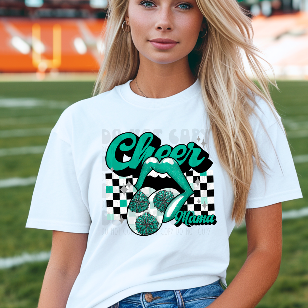 CHEER MAMA GREEN - DTF TRANSFER