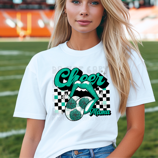 CHEER MAMA GREEN - DTF TRANSFER