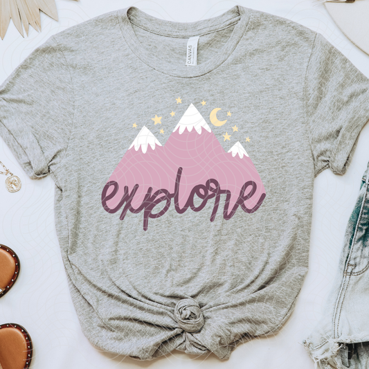 EXPLORE PINK - DTF TRANSFER