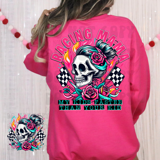 RACING MAMA W/POCKET - DTF TRANSFER