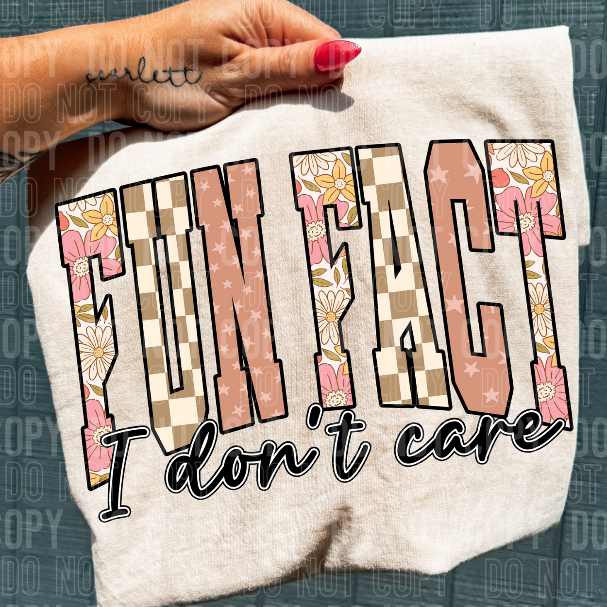 FUN FACT, I DON'T CARE - DTF TRANSFER