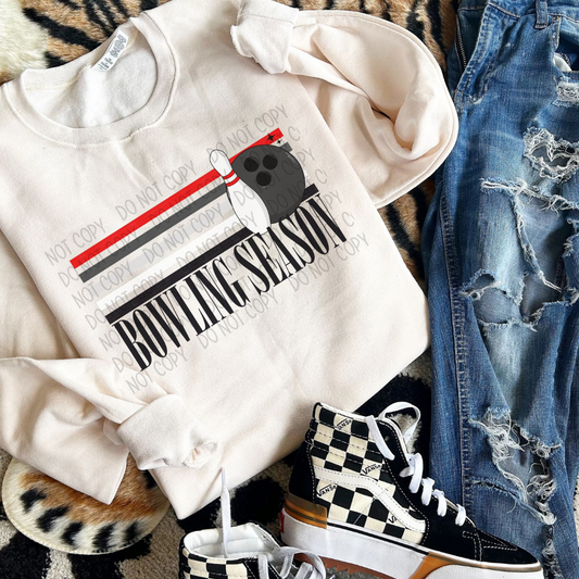 RETRO STRIPE BOWLING SEASON - DTF TRANSFER