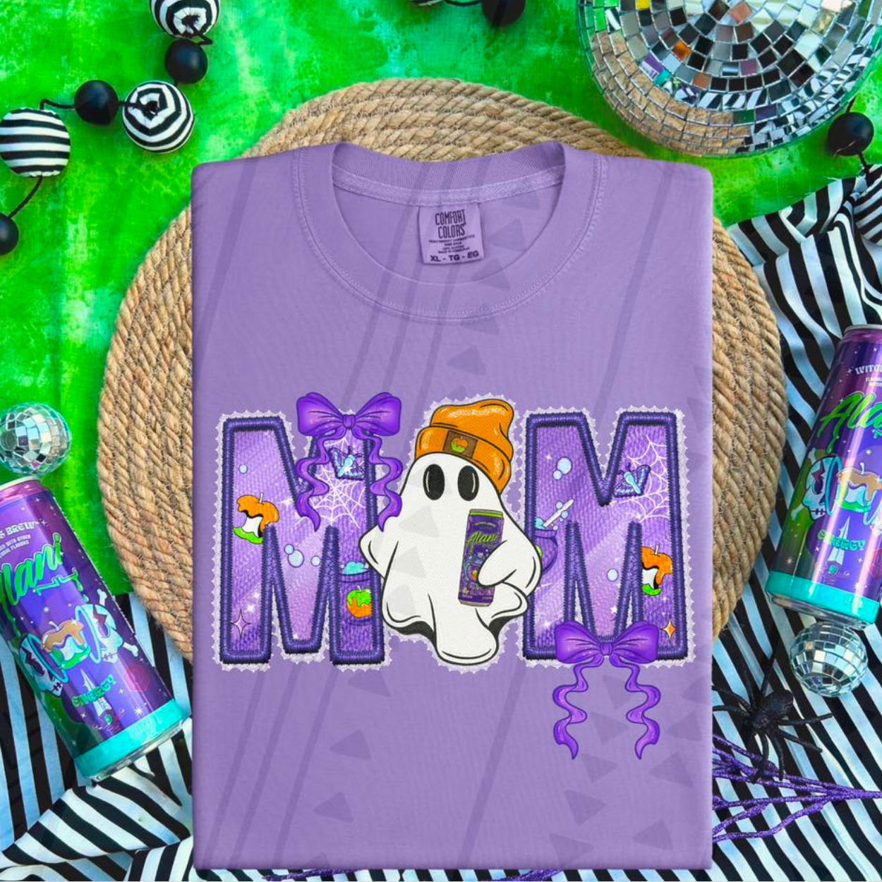 MOM PURPLE GHOST DRINK - DTF TRANSFER