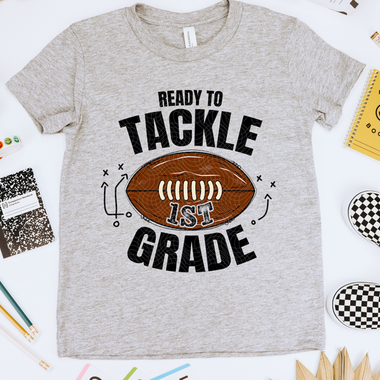 TACKLE FIRST GRADE BLK & COLOR - DTF TRANSFER