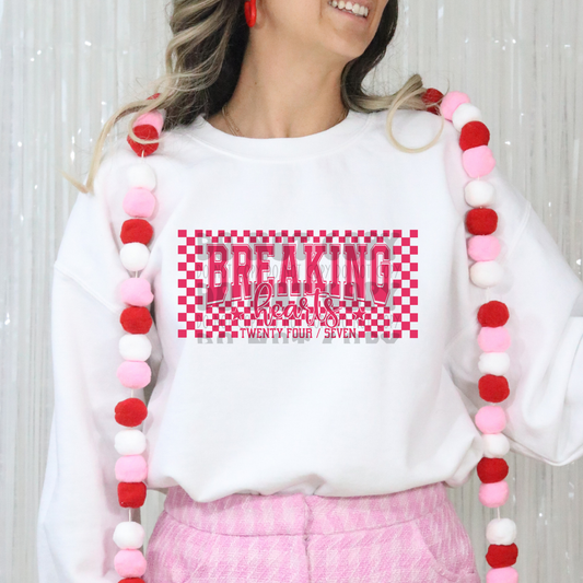 BREAKING HEARTS 24/7, PINK - DTF TRANSFER