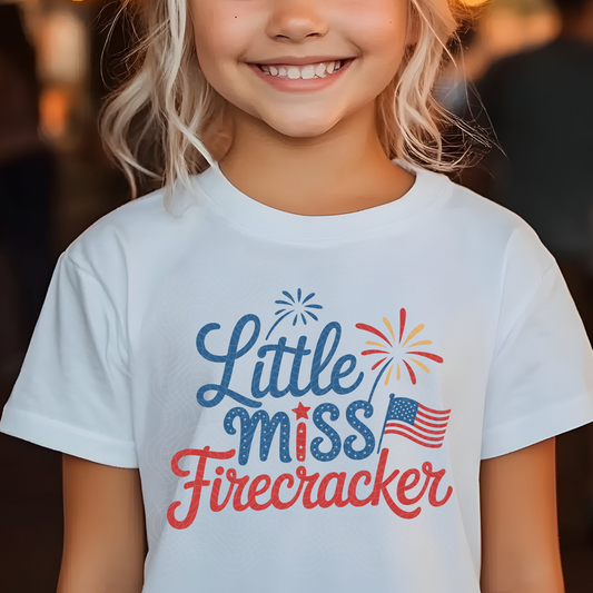 LITTLE MISS FIRECRACKER - DTF TRANSFER