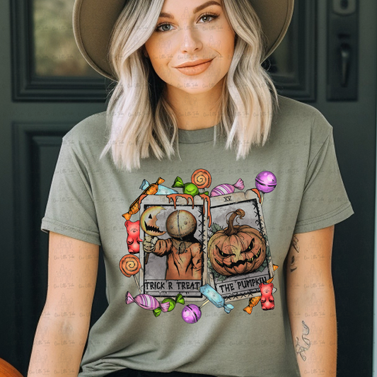 TRICK OR TREAT THE PUMPKIN CARDS - DTF TRANSFER