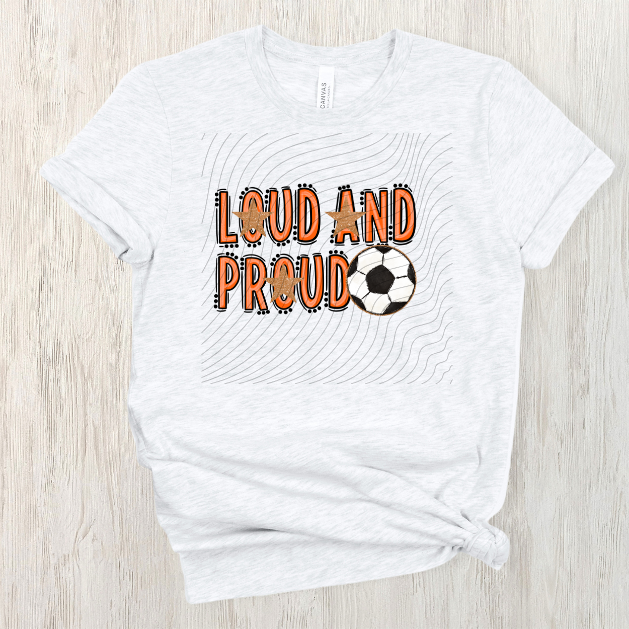 SOCCER LOUD AND PROUD, ORANGE - DTF TRANSFER
