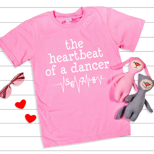 HEARTBEAT OF A DANCER WHT - DTF TRANSFER