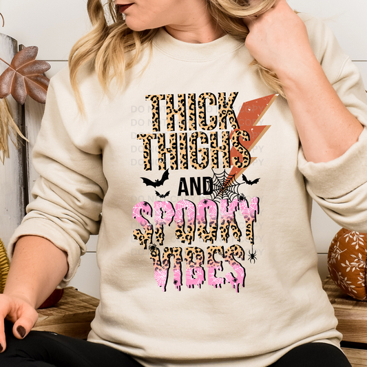 THICK THIGHS - DISTRESSED - DTF TRANSFER