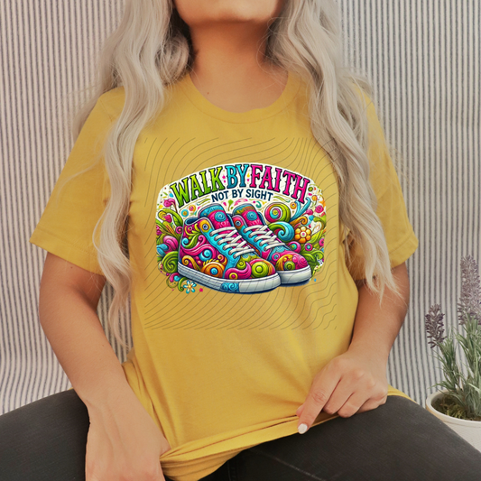 WALK BY FAITH COLORFUL - DTF TRANSFER