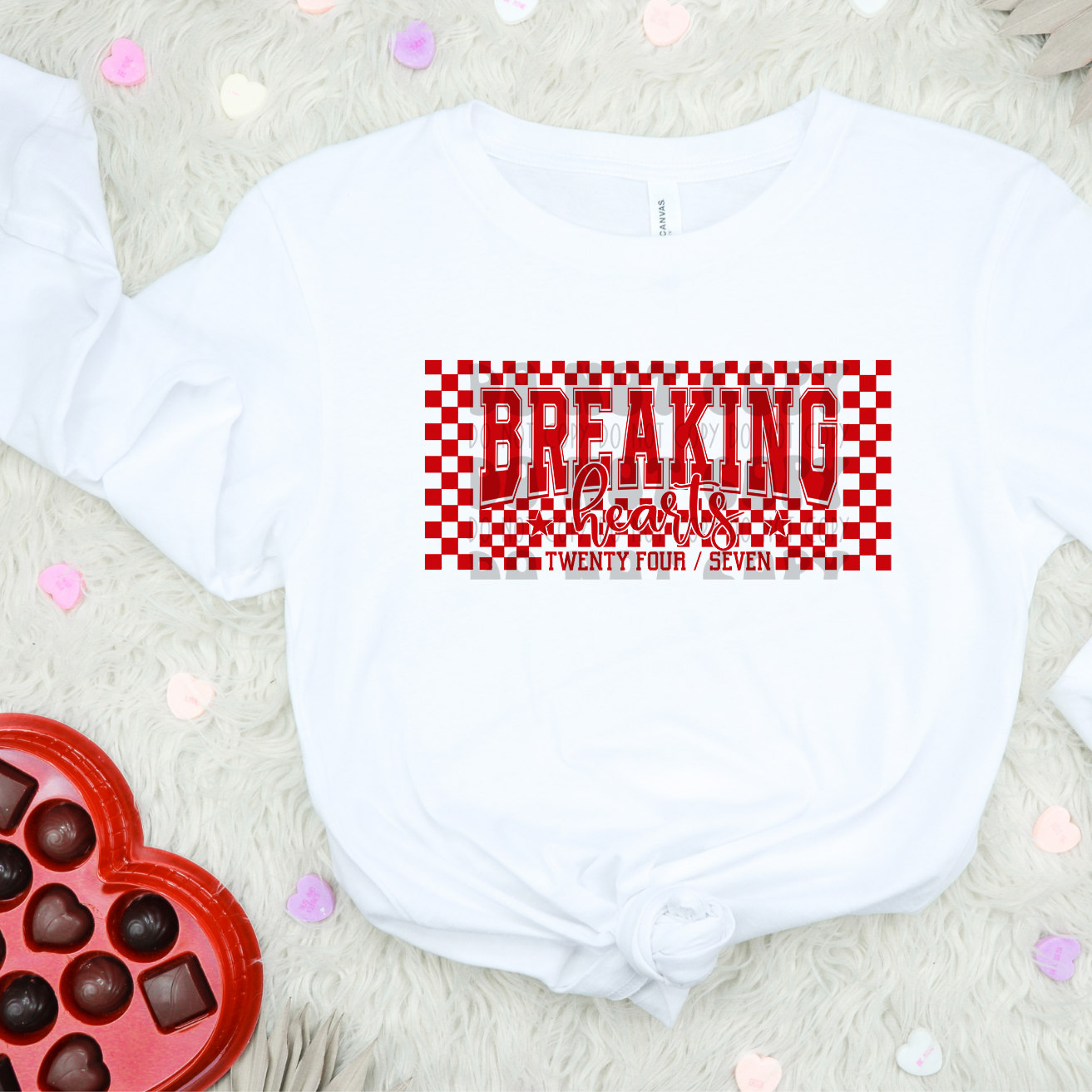 BREAKING HEARTS 24/7, RED - DTF TRANSFER