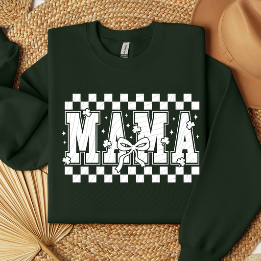 MAMA CLOVER CHECK WHT - DTF TRANSFER