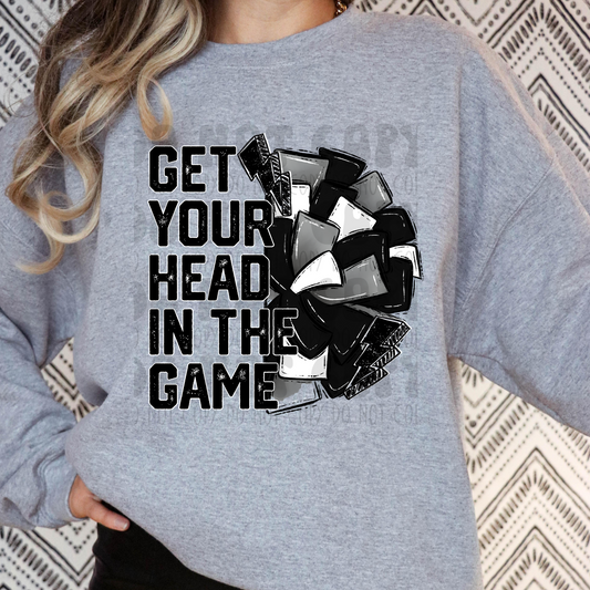 GET YOUR HEAD IN THE GAME CHEER - DTF TRANSFER