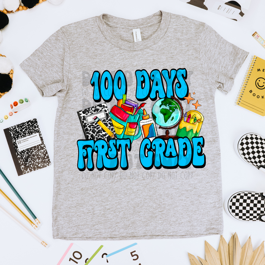 100 DAYS OF 1ST GRADE BLUE - DTF TRANSFER