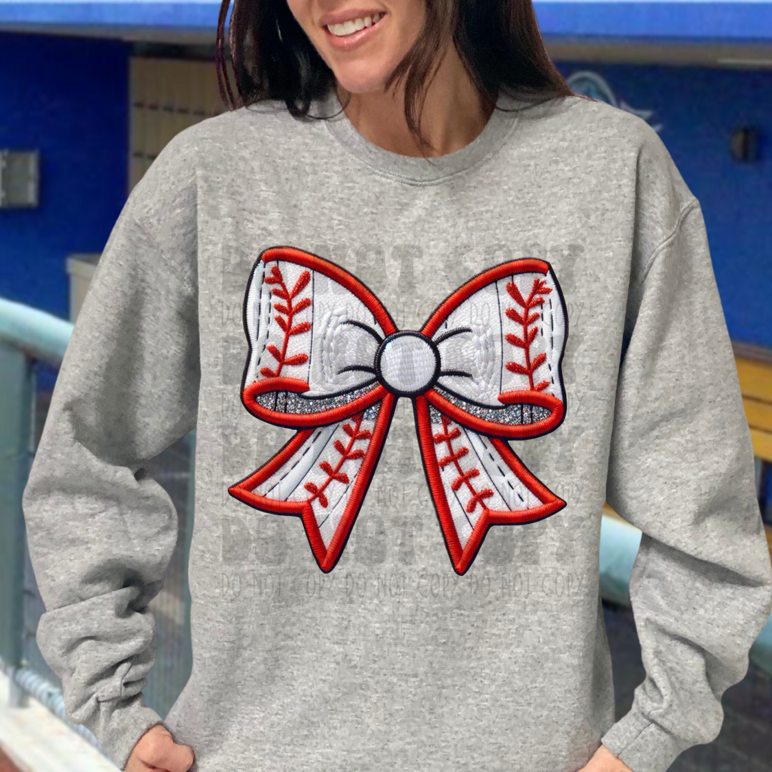 BASEBALL RIBBON FAUX EMBROIDERY - DTF TRANSFER