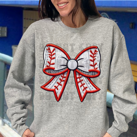 BASEBALL RIBBON FAUX EMBROIDERY - DTF TRANSFER