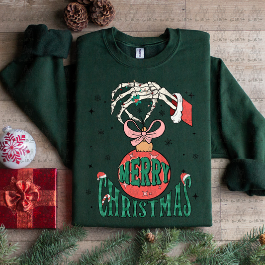 SKELETON BULB MERRY CHRISTMAS - DTF TRANSFER
