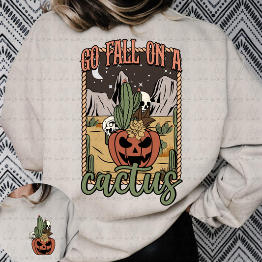 GO FALL ON A CACTUS W/ POCKET - NO GRUNGE - DTF TRANSFER