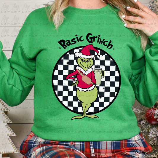 BASIC GREEN GUY BAG AND CUP CHECKERED - DTF TRANSFER