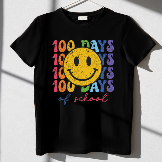 100 DAYS OF SCHOOL SMILEY - DTF TRANSFER