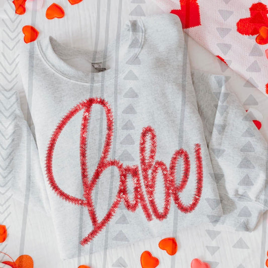 BABE FAUX TINSEL - DTF TRANSFER