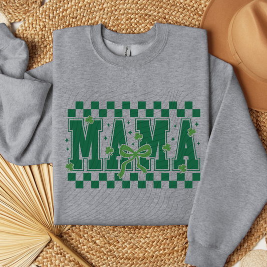 MAMA CLOVER CHECK GREEN - DTF TRANSFER