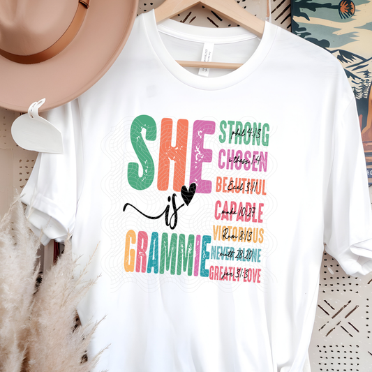 SHE IS GRAMMIE - DTF TRANSFER